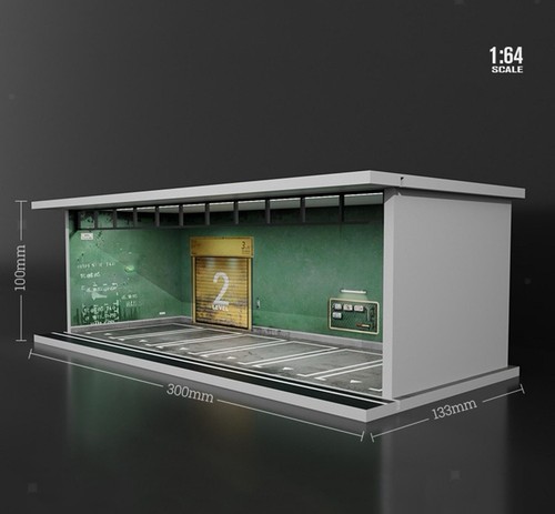 Die cast car garage - die,